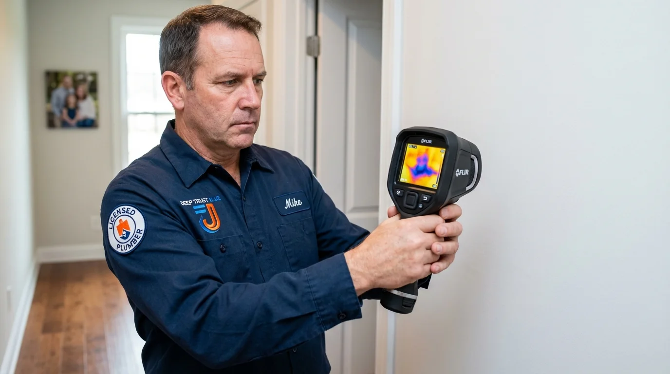 Thermal imaging leak detection by Johns Plumbing LLC in Granite Quarry